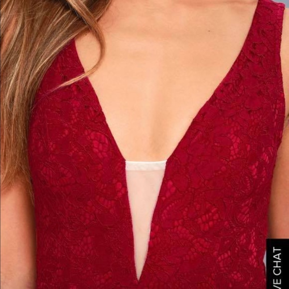 Lulu’s Everly Wine Red Lace Maxi (medium) - Picture 4 of 5